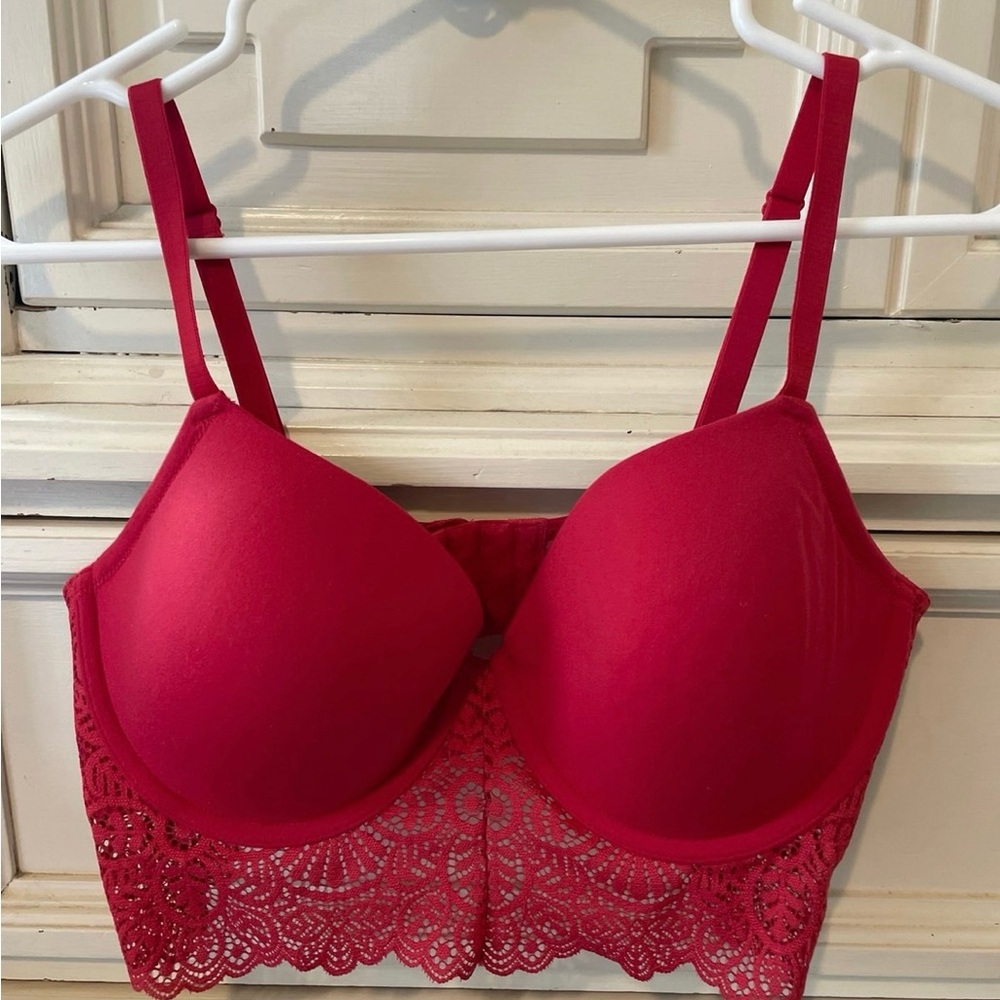 Elegant Red Lace Bralette